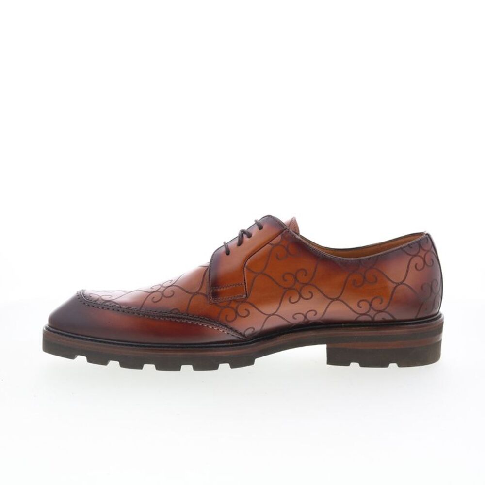 Mezlan Mens Laser Print Derby Brown Shoes (NWT) - Picture 3 of 4